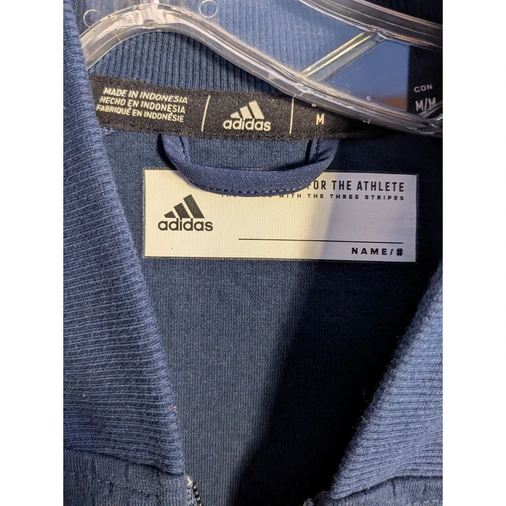 Adidas Bucknell University Mens Navy Blue Full Zip Track Jacket Medium Bison